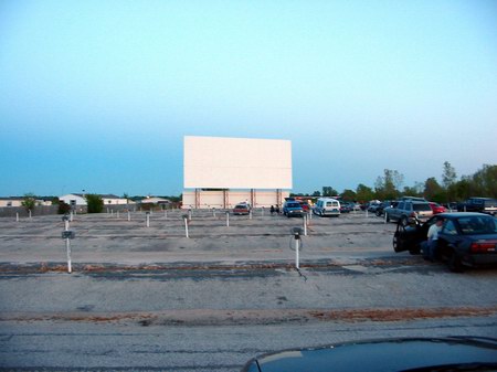 Miracle Twin Drive-In Theatre - Distant Screen - Photo From Water Winter Wonderland (newer photo)